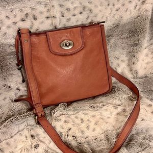 Fossil leather crossbody purse